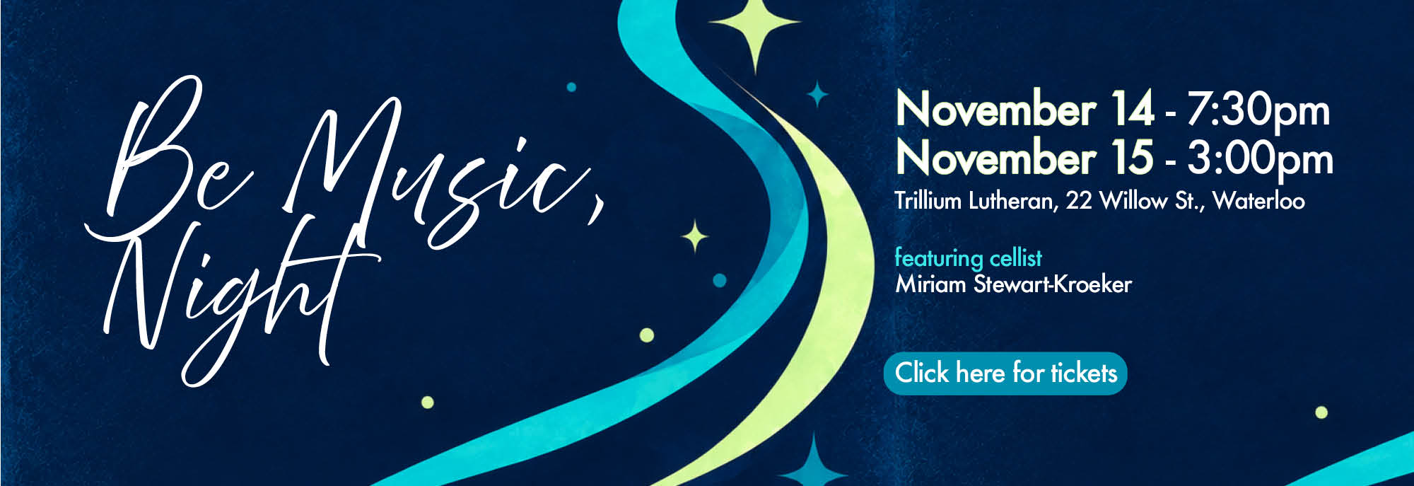 Be Music Night banner